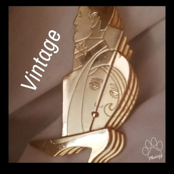 Vintage  Abstract Deco brooch‎ - Picture 7 of 8